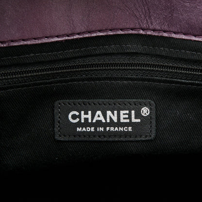 Chanel Metallic Calfskin Medium Lady Pearly Flap Dark Purple 6 of 7