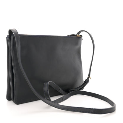 Celine Lambskin Large Trio Crossbody Bag Navy Blue 3 of 13