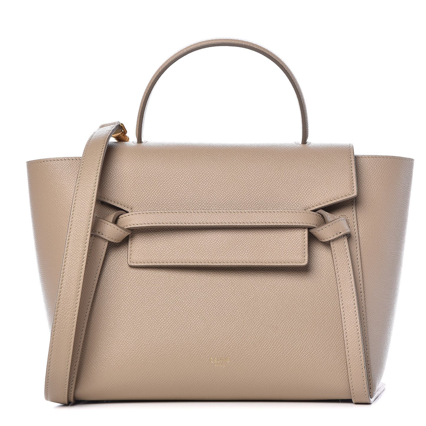 Grained Calfskin Micro Belt Bag Light Taupe