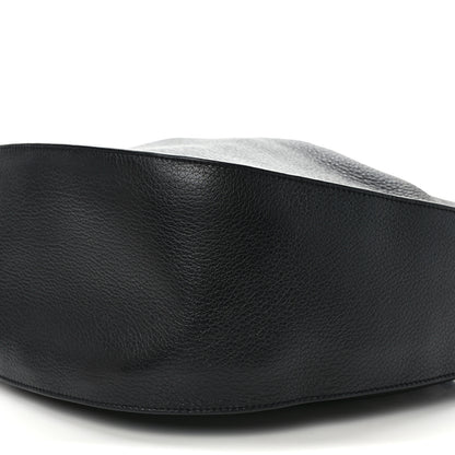 The Row Grained Calfskin Drawstring Bucket Bag Black 8 of 10