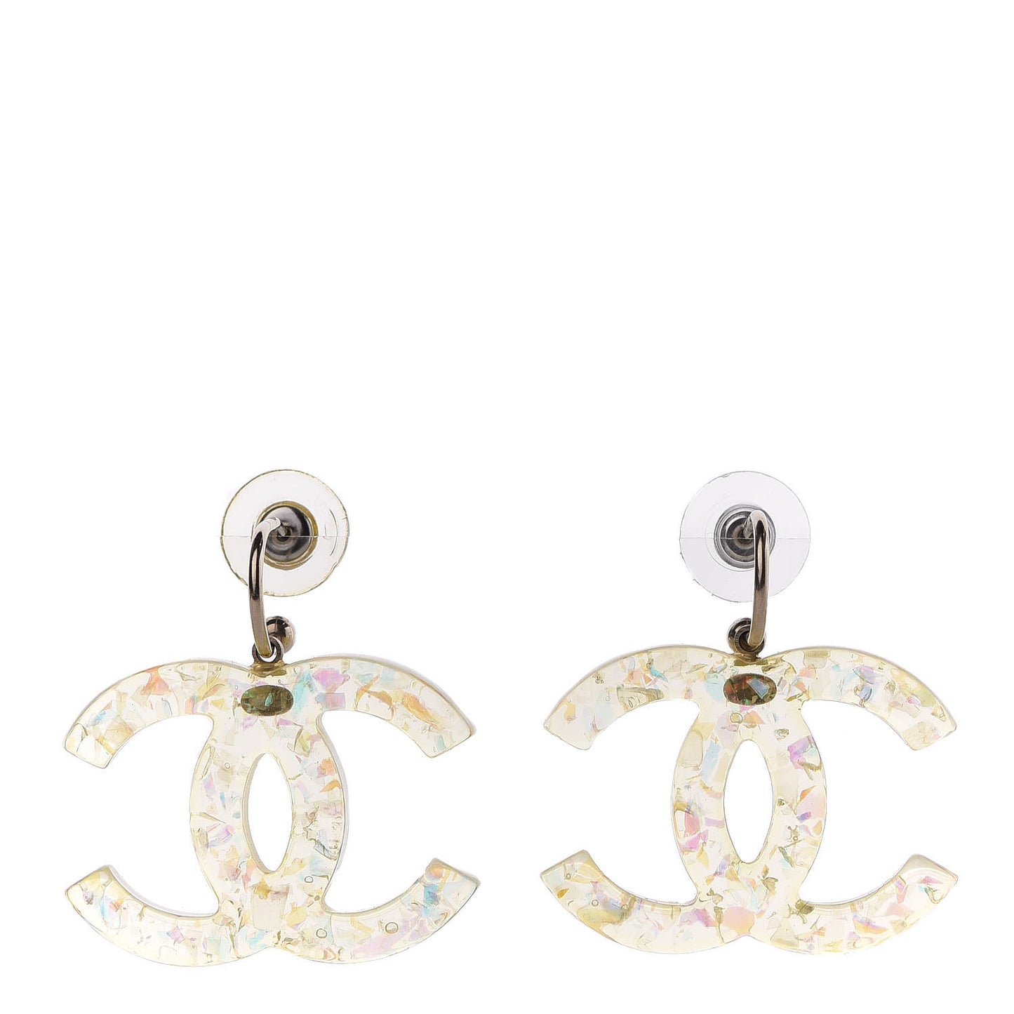 Resin CC Earrings Transparent