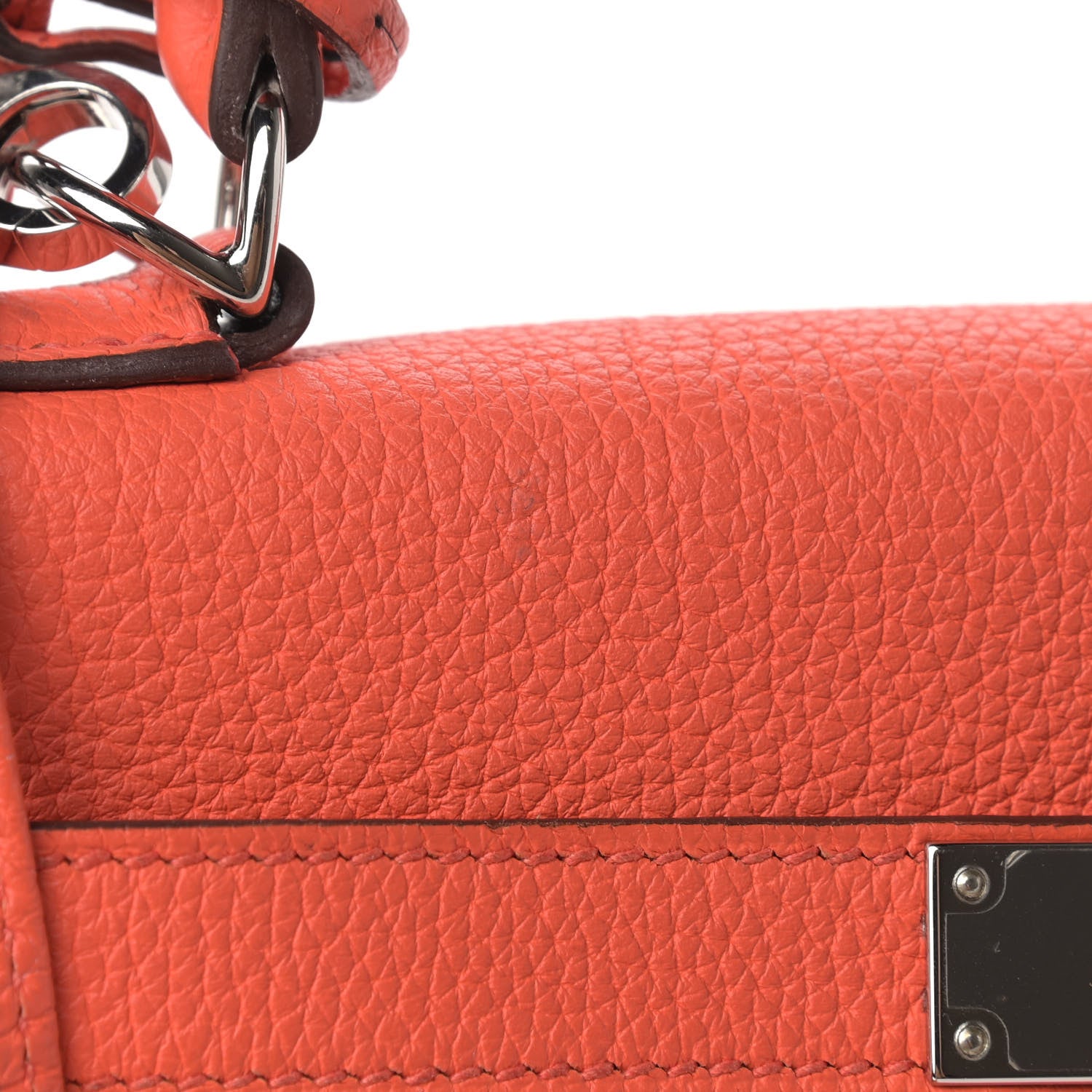 Hermes Togo Kelly Retourne 28 Poppy Orange 18 of 22