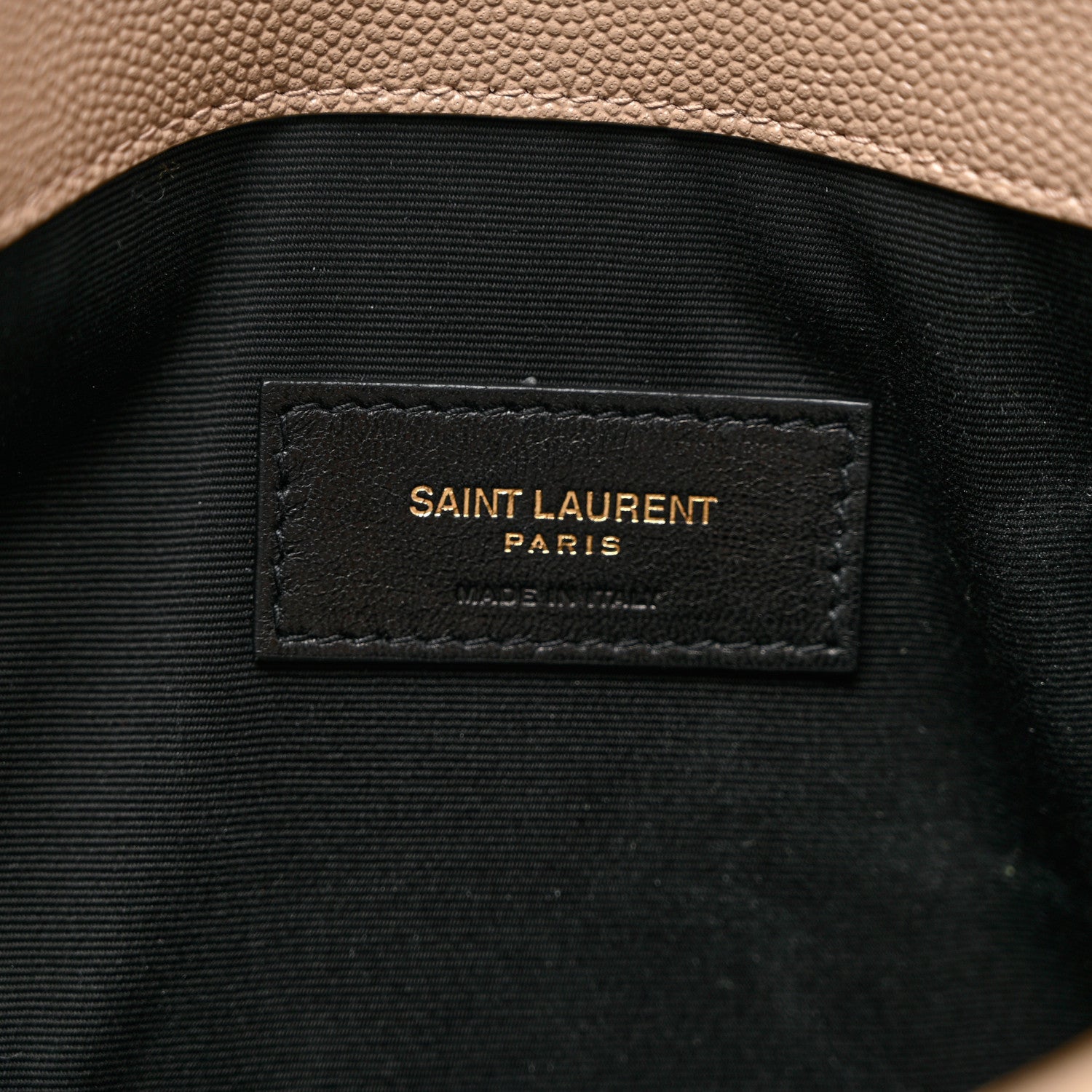 Saint Laurent Grain De Poudre Uptown Pouch Dark Beige 5 of 6