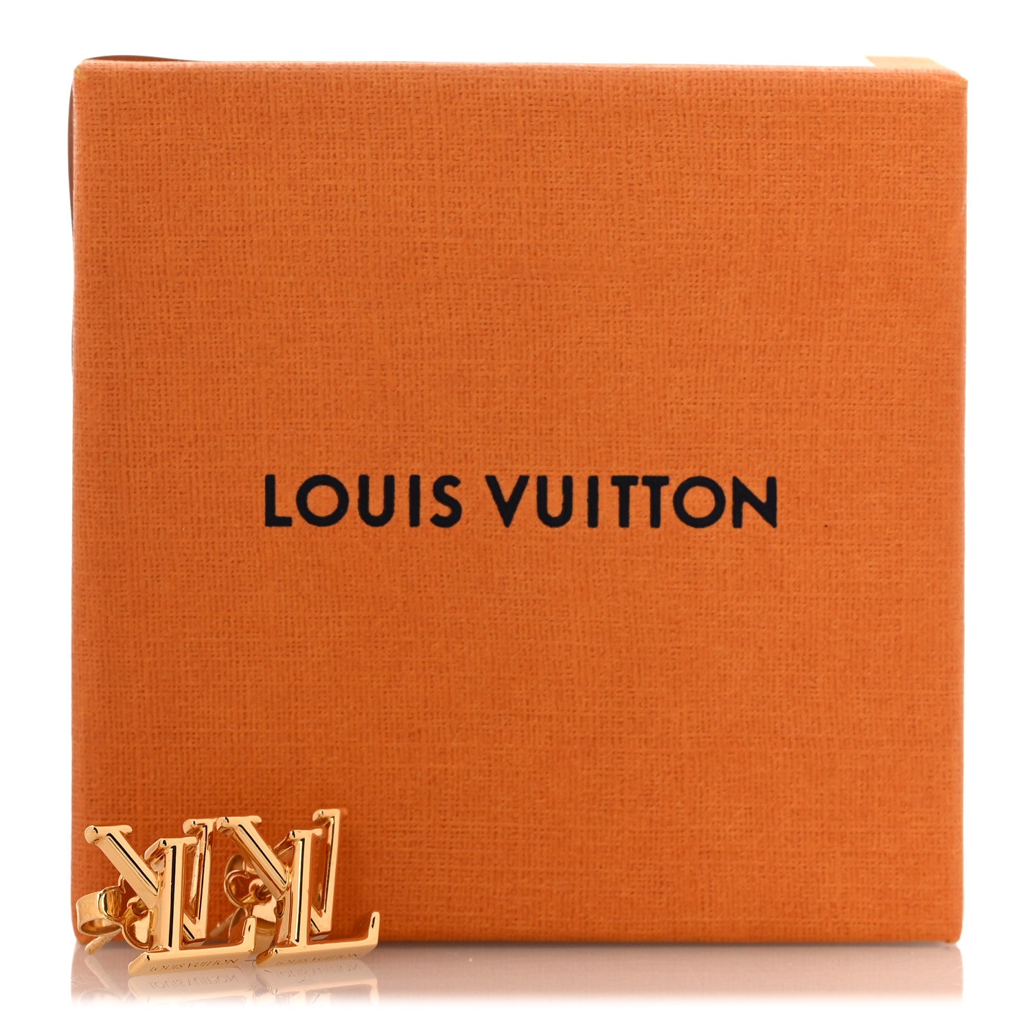 Louis Vuitton Metal LV Iconic Earrings Gold 7 of 7