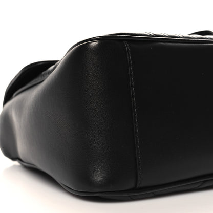 Gucci Calfskin Matelasse Small GG Marmont Top Handle Shoulder Bag Black 9 of 10