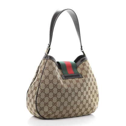 Gucci Monogram Medium New Ladies Web Hobo Dark Brown 3 of 12