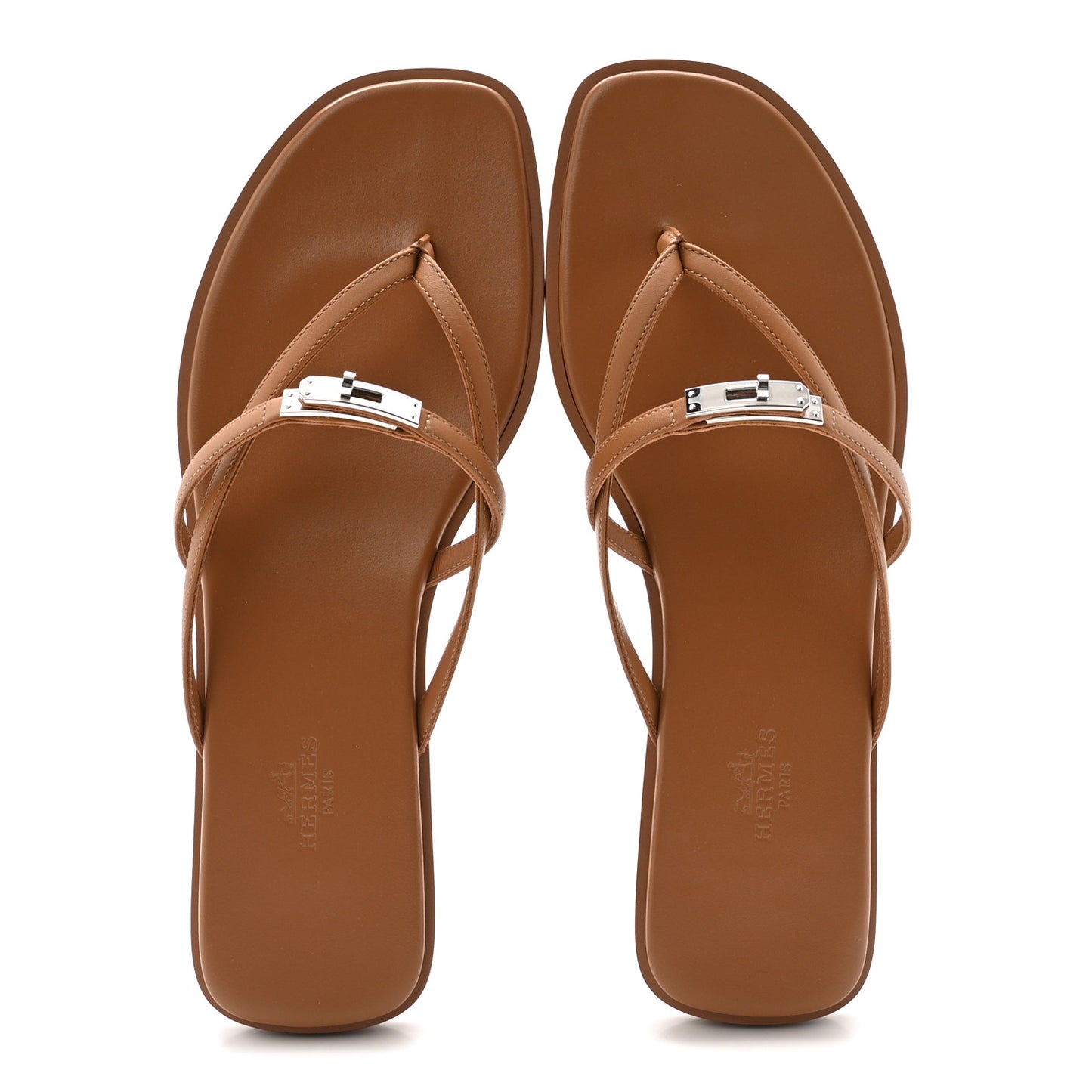 Calfskin Miss Sandals 39 Naturel