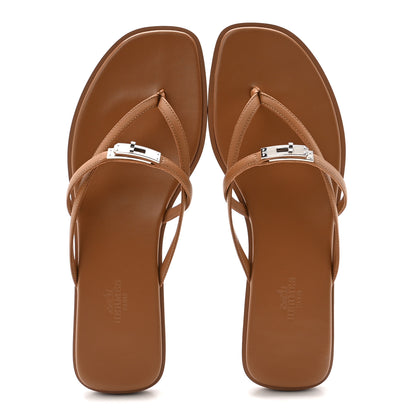 Hermes Calfskin Miss Sandals 39 Naturel 2 of 9