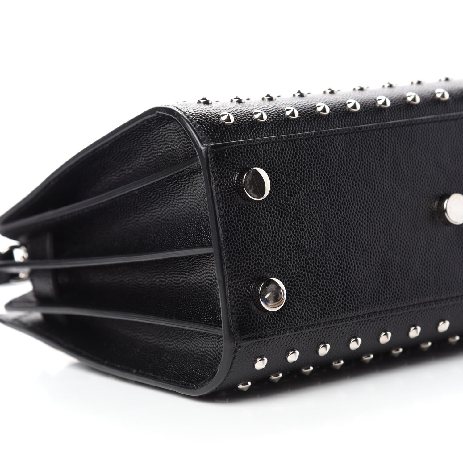 Saint Laurent Grain De Poudre Studded Nano Sac De Jour Black 6 of 9
