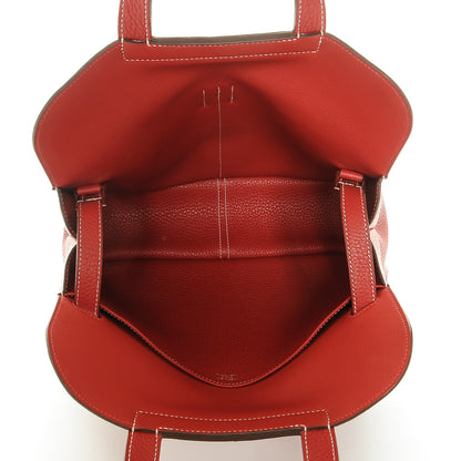 Hermes Taurillon Clemence Halzan 31 Rouge Casaque 5 of 7