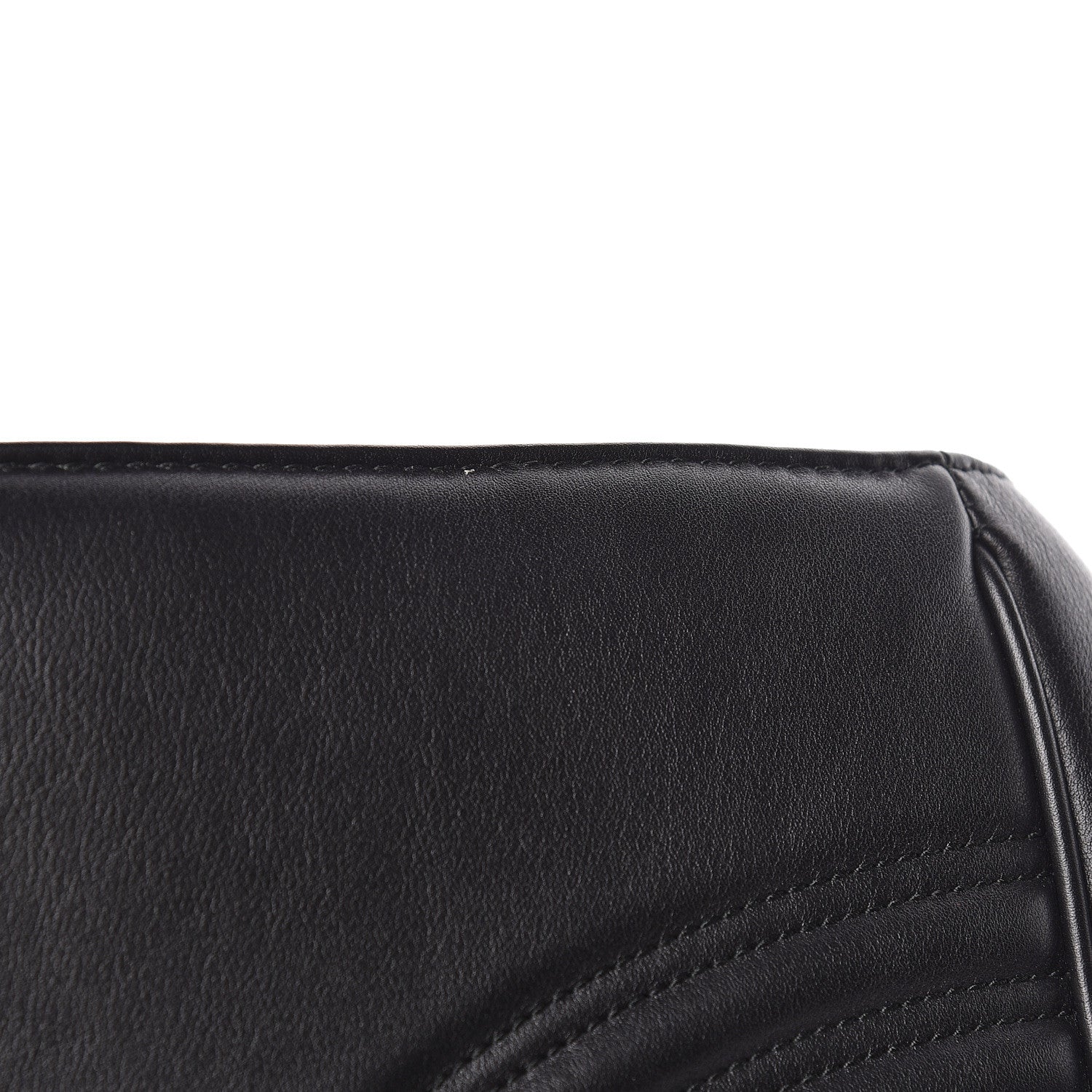 Gucci Calfskin Matelasse Medium GG Marmont Shoulder Bag Black 12 of 13