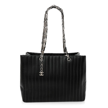 Chanel Lambskin Vertical Quilted Large Mademoiselle Tote Black 1 of 10
