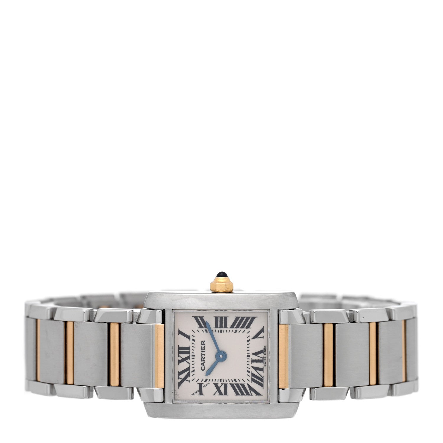 Cartier Stainless Steel 18K Yellow Gold 20mm Tank Francaise Quartz Watch 2 of 4
