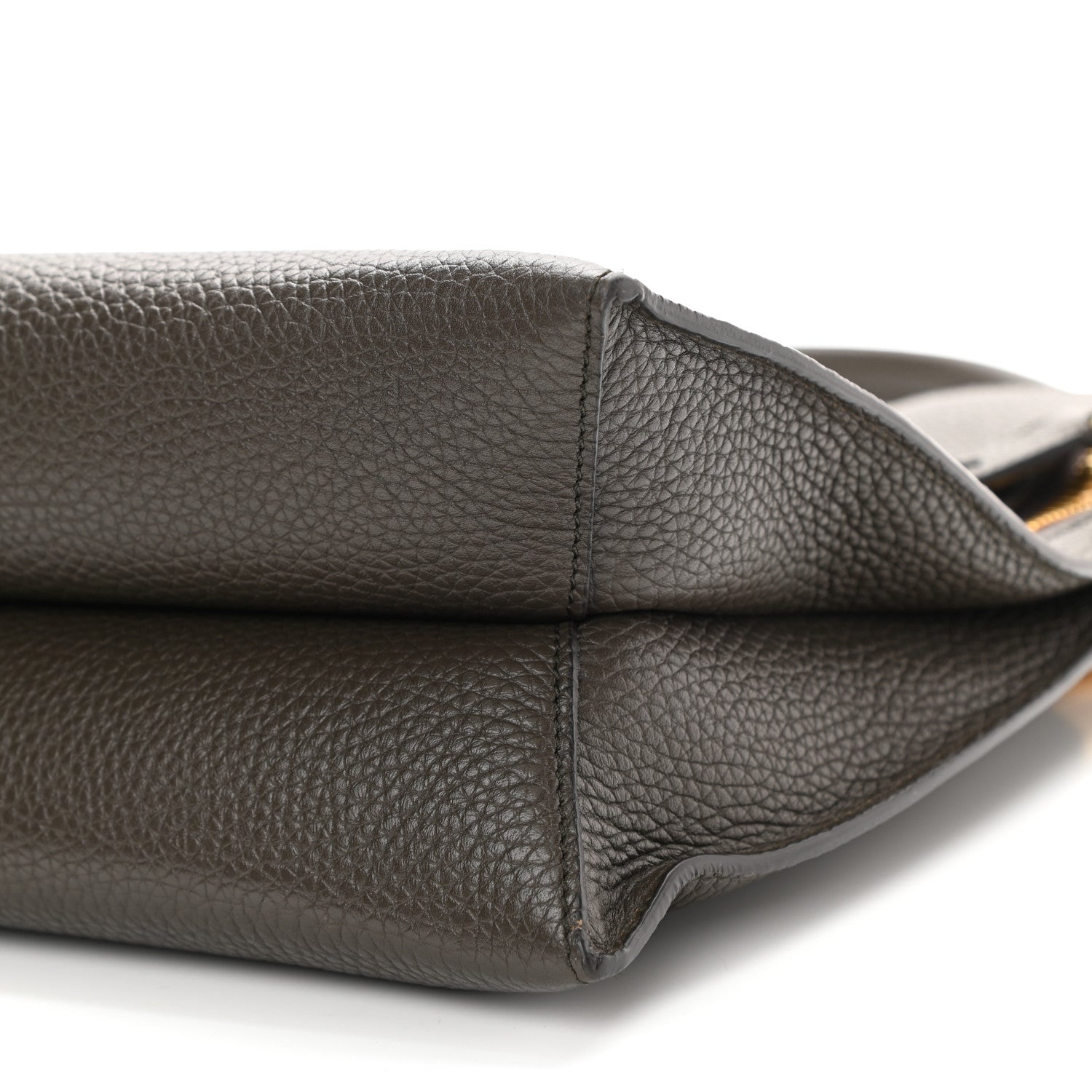 Tom Ford Pebbled Calfskin Alix Padlock Zip Hobo Bag Brown 9 of 9