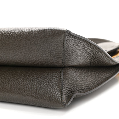 Tom Ford Pebbled Calfskin Alix Padlock Zip Hobo Bag Brown 9 of 9