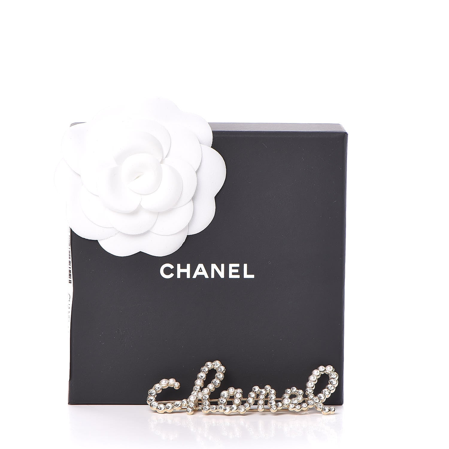 Chanel Metal Glass Swirling Pearls Hair Clip Gold 5 of 5