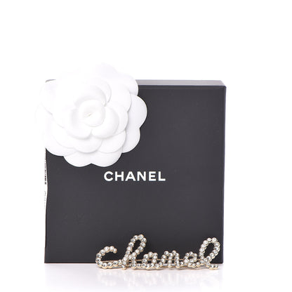 Chanel Metal Glass Swirling Pearls Hair Clip Gold 5 of 5