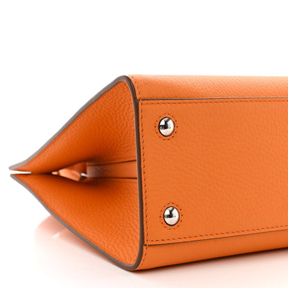 Burberry Grainy Calfskin Mini Frances Tote Orange 9 of 10