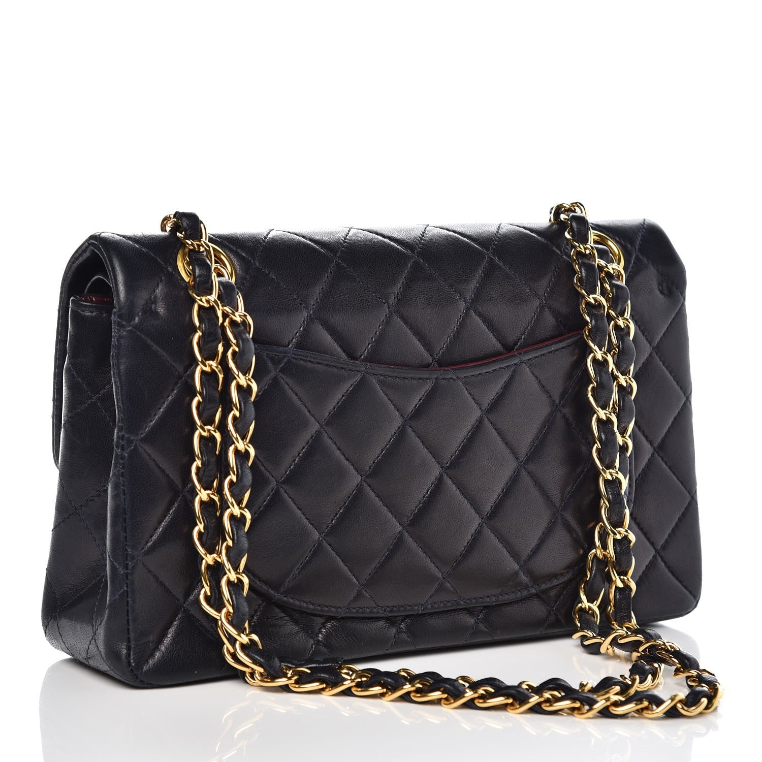 Chanel Lambskin Quilted Small Double Flap Navy 3 of 15
