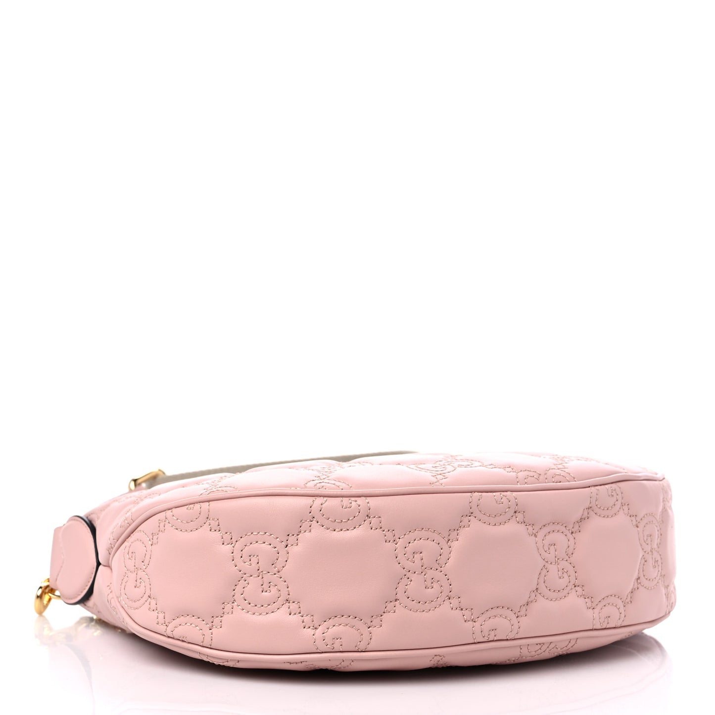Calfskin GG Matelasse Small Hobo Shoulder Bag Perfect Pink Natural