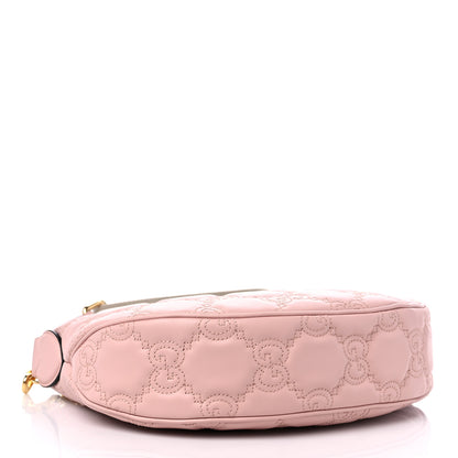 Gucci Calfskin GG Matelasse Small Hobo Shoulder Bag Perfect Pink Natural 4 of 8