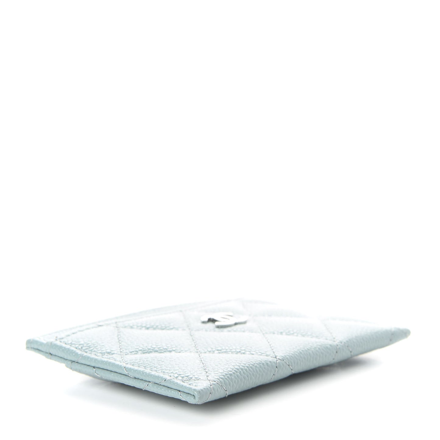 Caviar Quilted Card Holder Blue