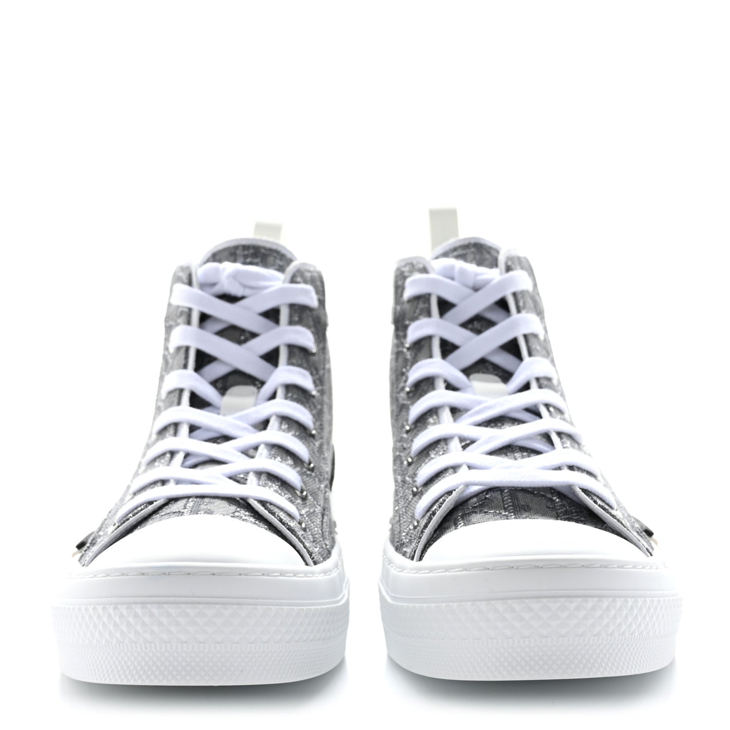 Metallic Oblique Jacquard Mens B23 High Top Sneakers 42 Grey