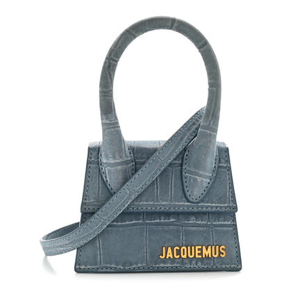 Jacquemus Suede Crocodile Embossed Le Chiquito Blue 1 of 9