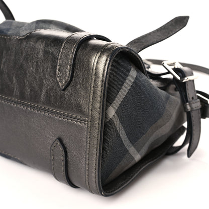 Burberry Shimmer Check Pilgrim Satchel Pewter 8 of 8