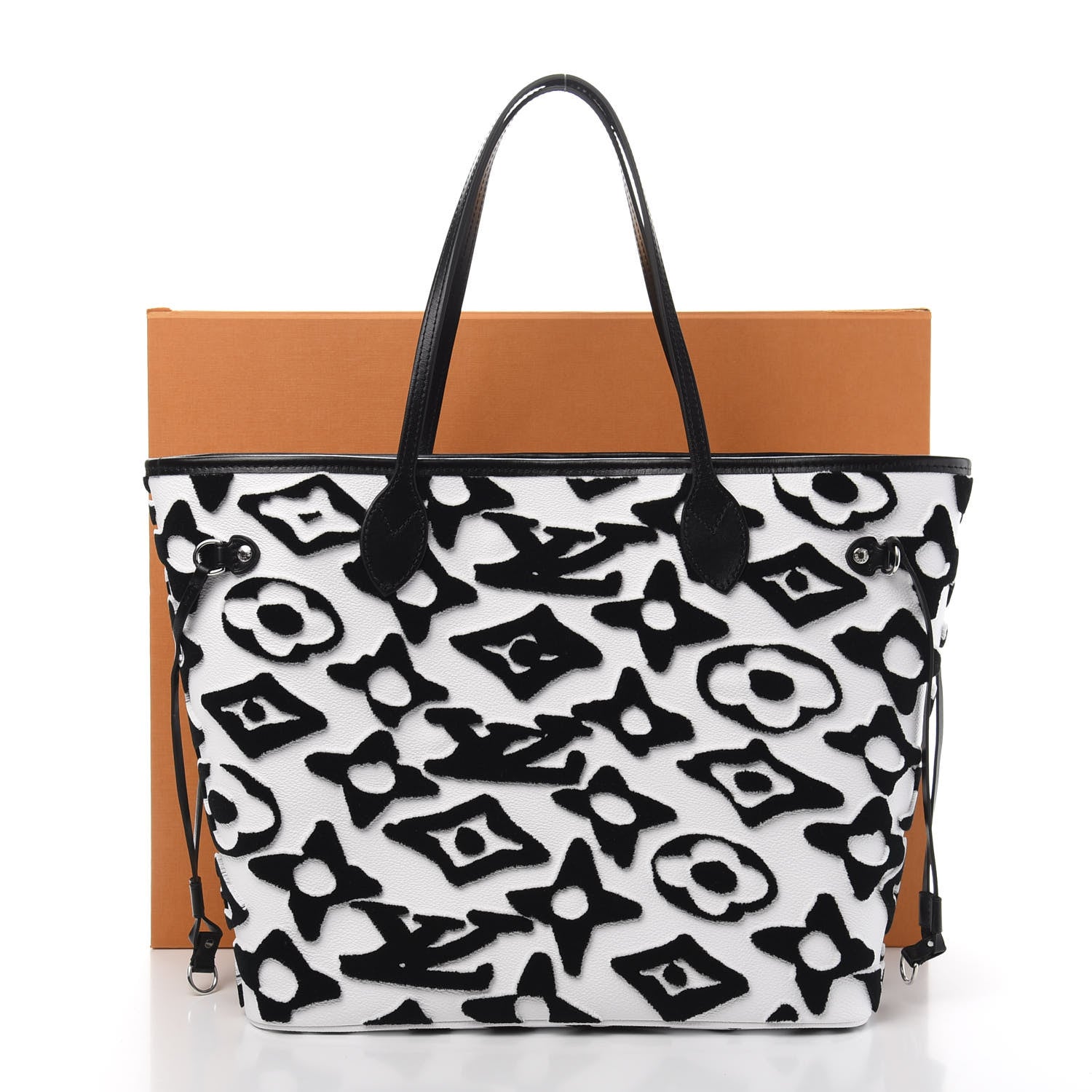 Louis Vuitton X UF Tufted Monogram Neverfull MM Black White 11 of 11