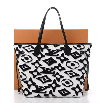 Louis Vuitton X UF Tufted Monogram Neverfull MM Black White 11 of 11