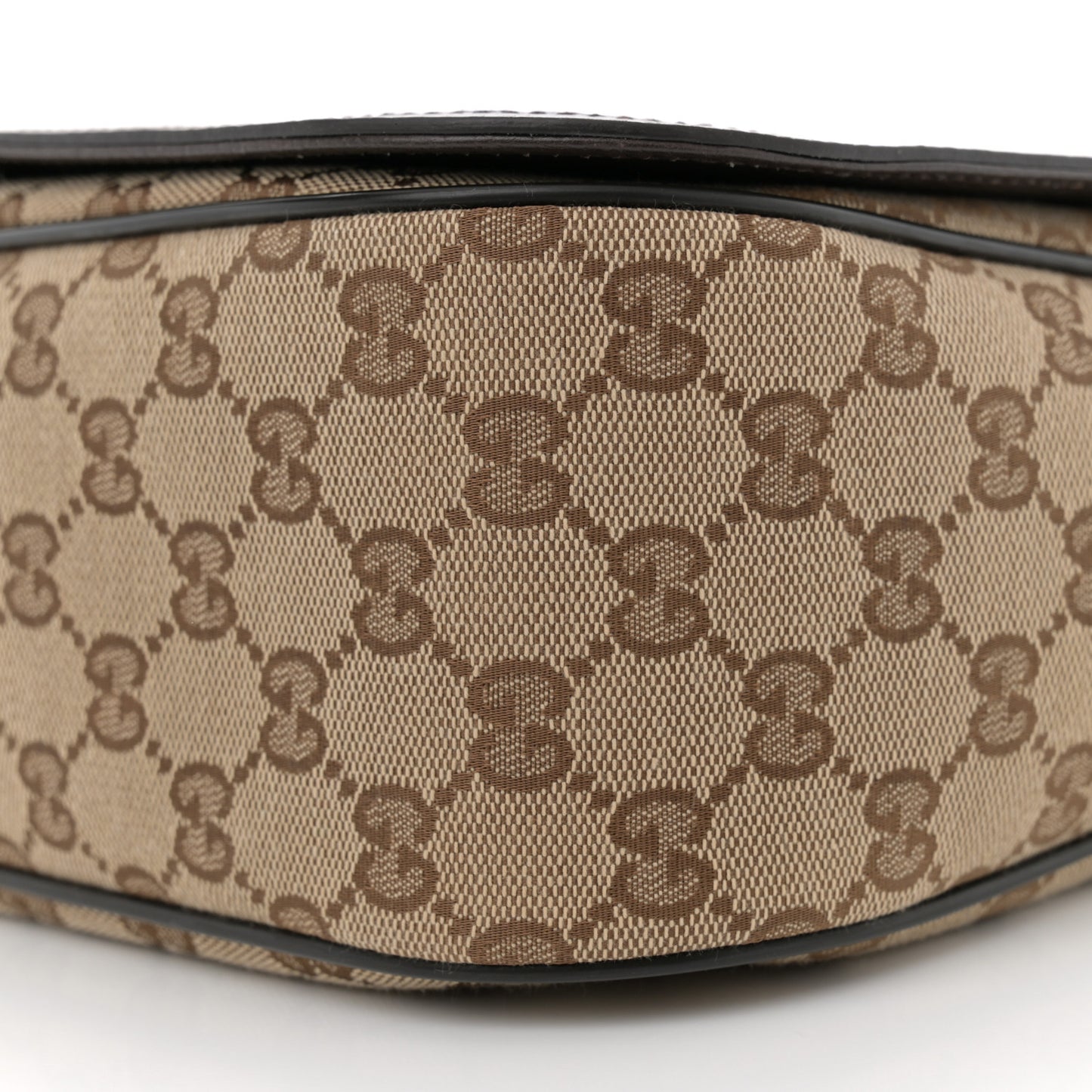 Monogram Large Flap Messenger Bag Beige Dark Brown