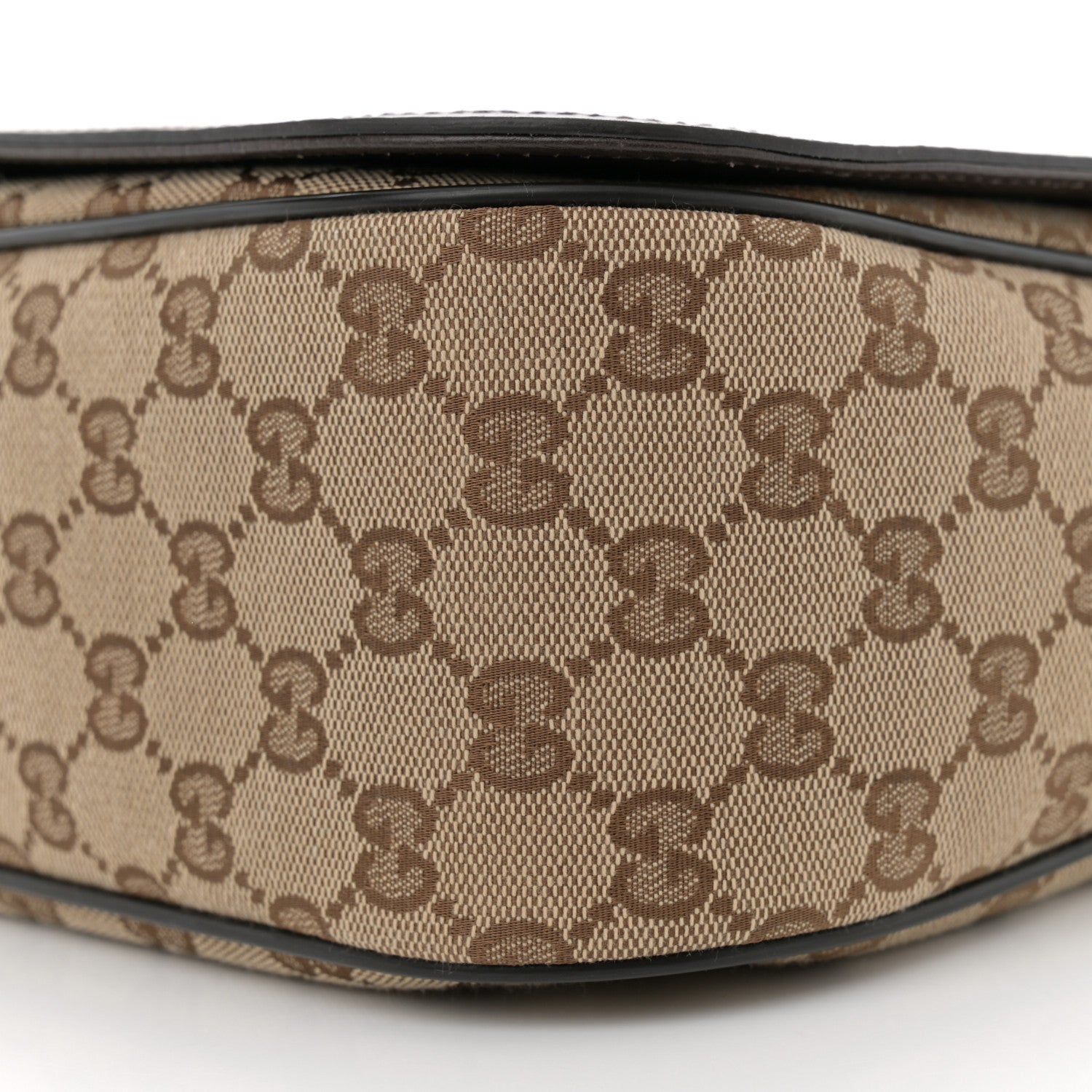 Gucci Monogram Large Flap Messenger Bag Beige Dark Brown 10 of 10