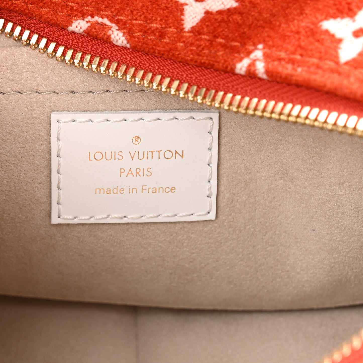 Monogram Jacquard Velvet Square Bag Terracotta Brown