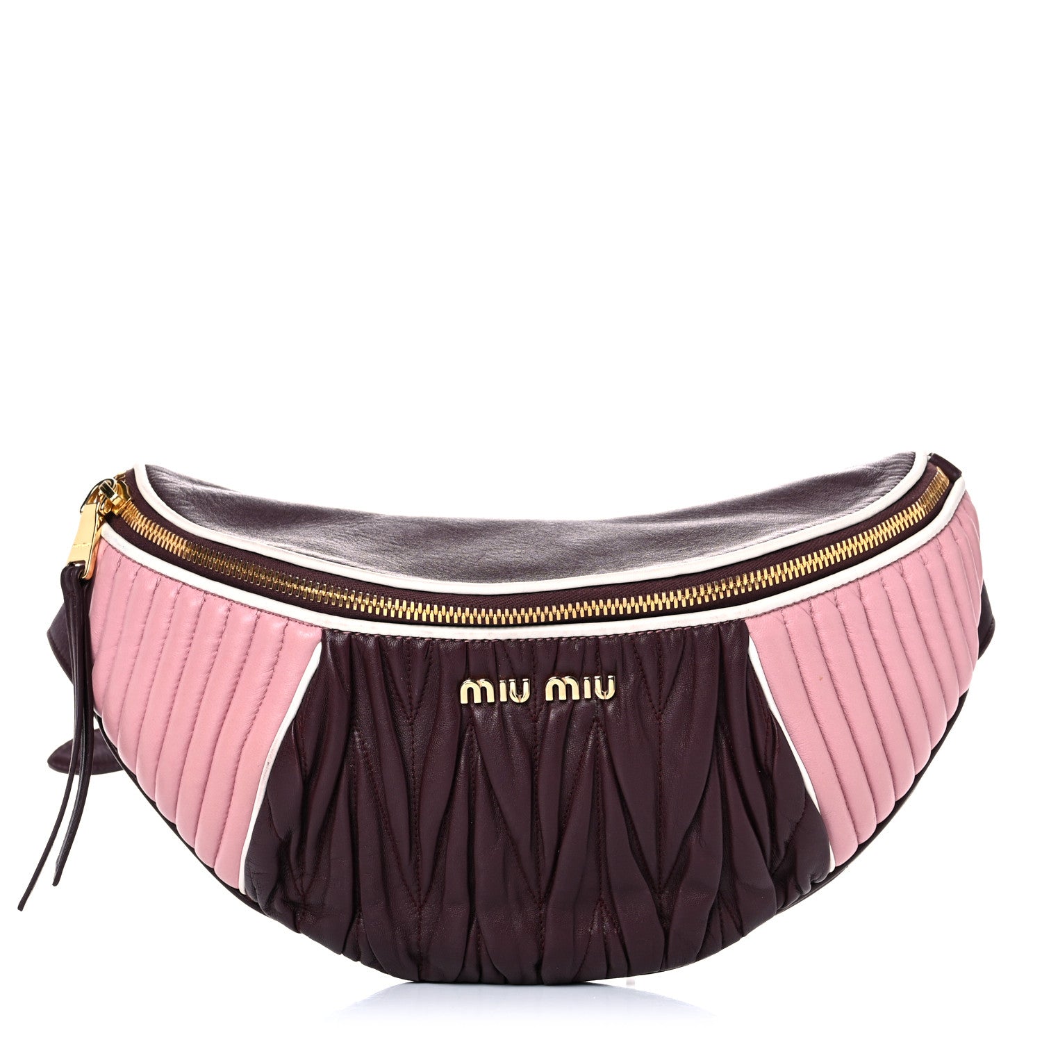 Miu Miu Nappa Matelasse Belt Bag Granato Rosa 1 of 19