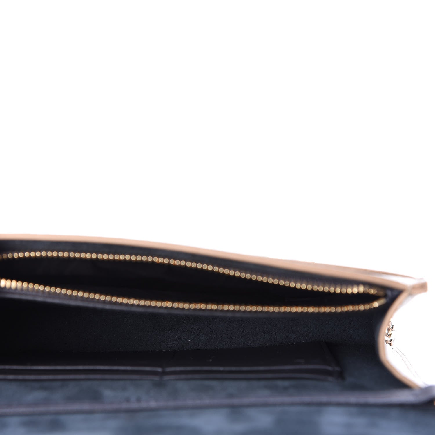 Christian Dior Metallic Patent Micro-Cannage 30 Montaigne 2 in 1 Pouch Gold 5 of 11