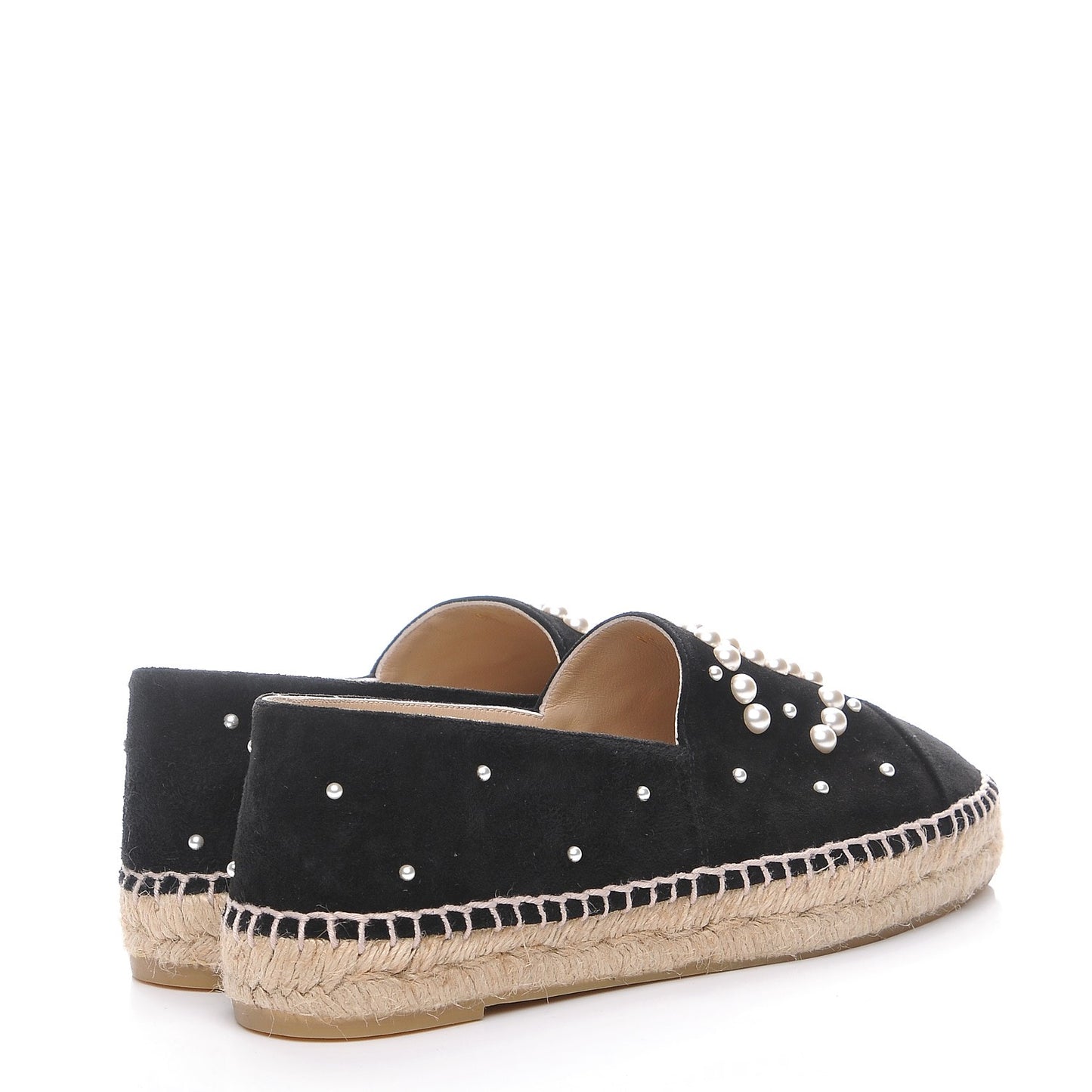 Suede Pearl CC Espadrilles 38 Black
