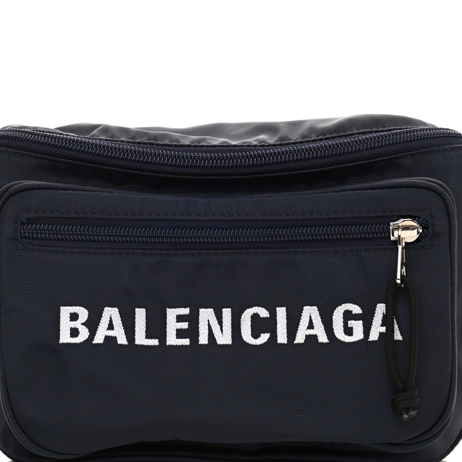 Balenciaga Sport Nylon Logo Embroidered Wheel Beltpack Navy Blue Red 8 of 10