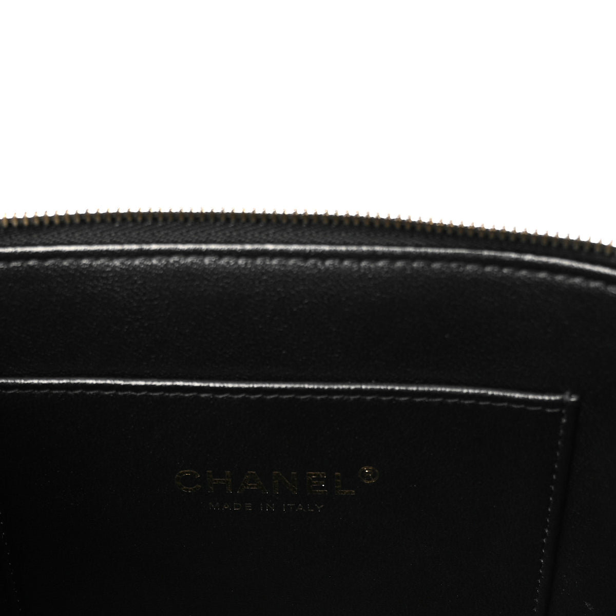Chanel Lambskin Quilted Top Handle Vanity Case With Chain Black 6 of 10