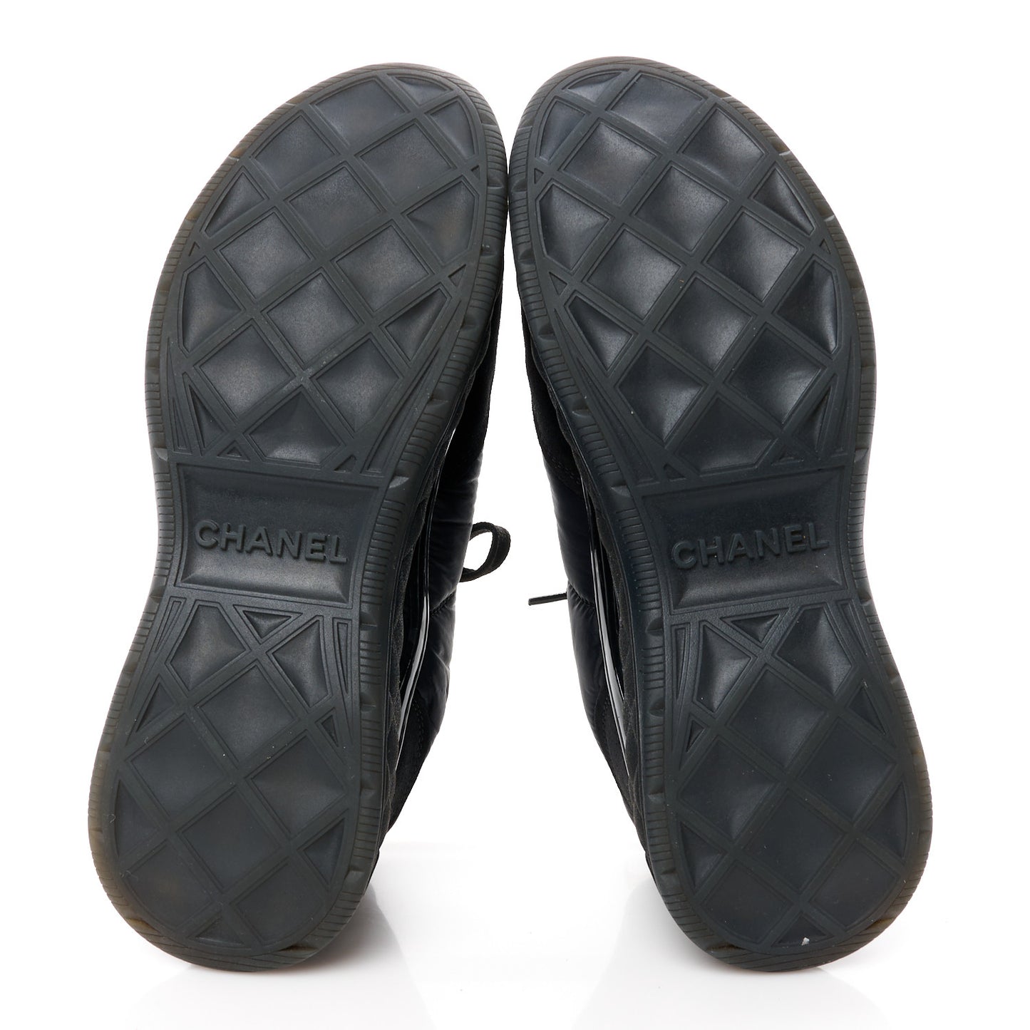 Nylon Suede Calfskin CC Sneakers 41 Black