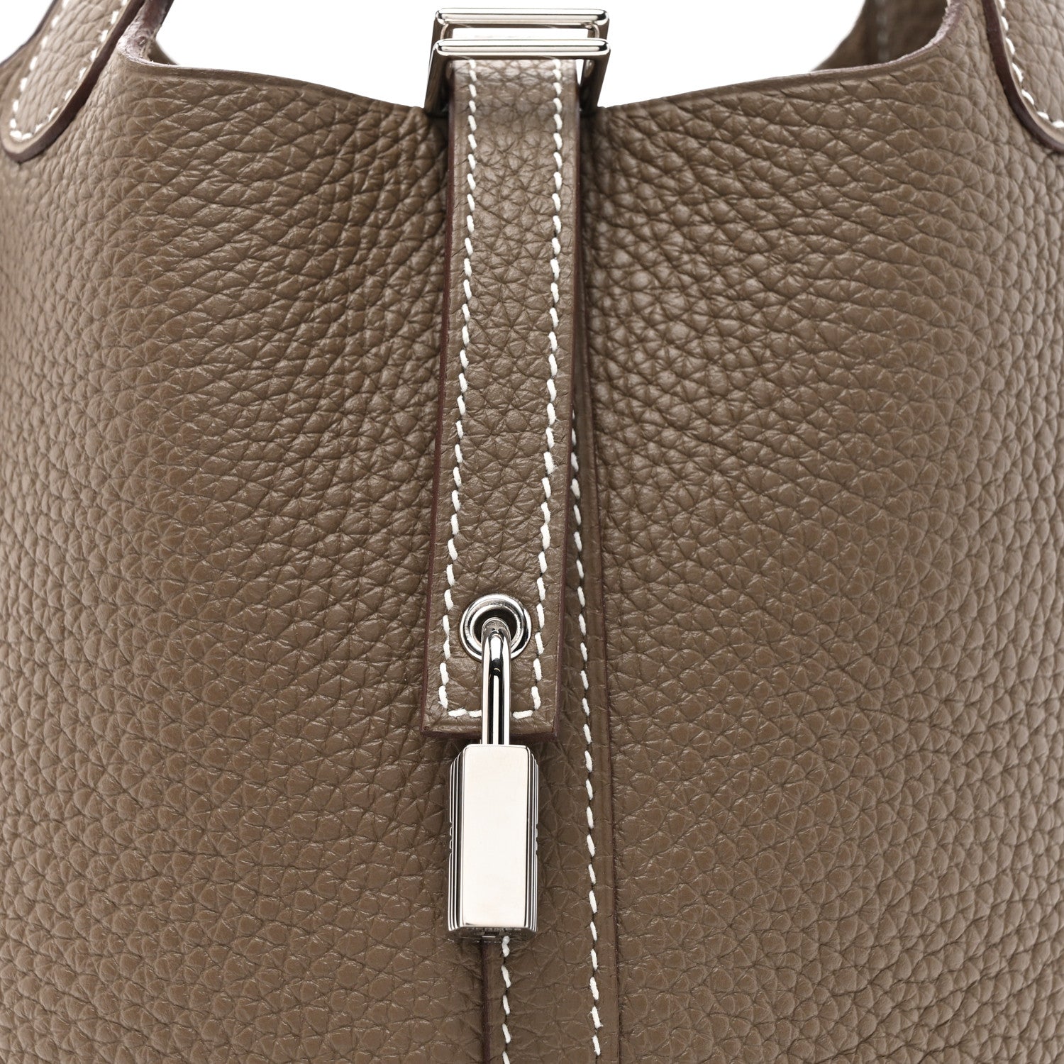 Hermes Taurillon Clemence Picotin Lock 18 PM Etoupe 8 of 11