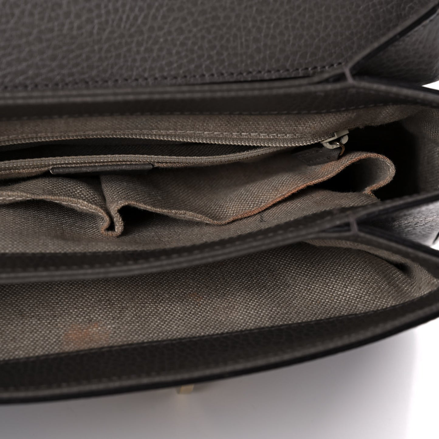 Dollar Calfskin Interlocking G Top Handle Shoulder Bag Loess