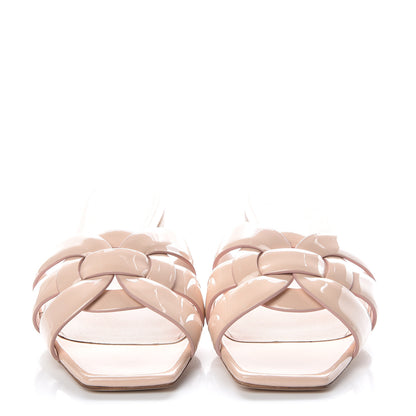 Saint Laurent Patent Tribute 05 Slide Sandals 36 Egg Shell 2 of 11