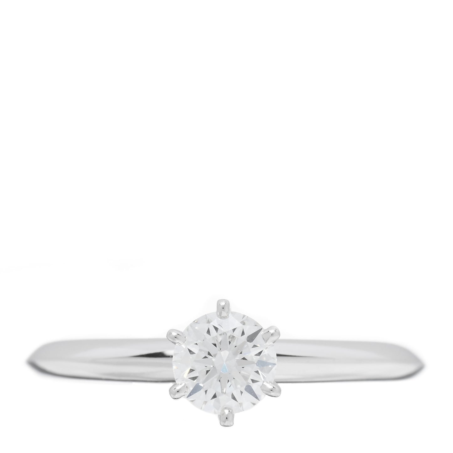 Platinum Diamond .53ct Solitaire Engagement Ring 54 6.75
