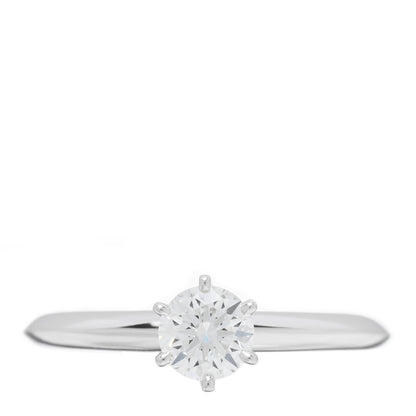 Tiffany Platinum Diamond .53ct Solitaire Engagement Ring 54 6.75 1 of 4