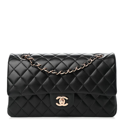 Chanel Lambskin Quilted Medium Double Flap Black 1 of 6