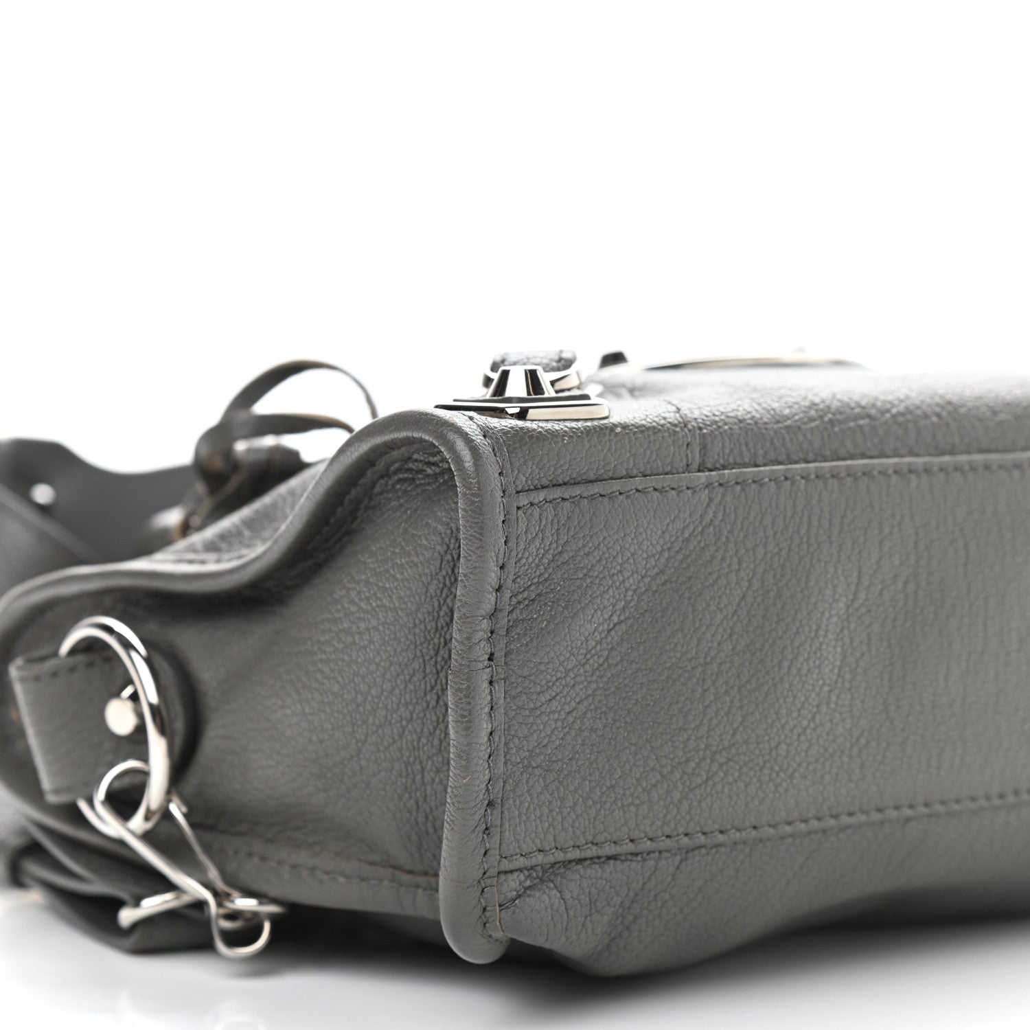 Balenciaga Chevre Silver Metallic Edge Hardware Mini City Gris Acier 8 of 9