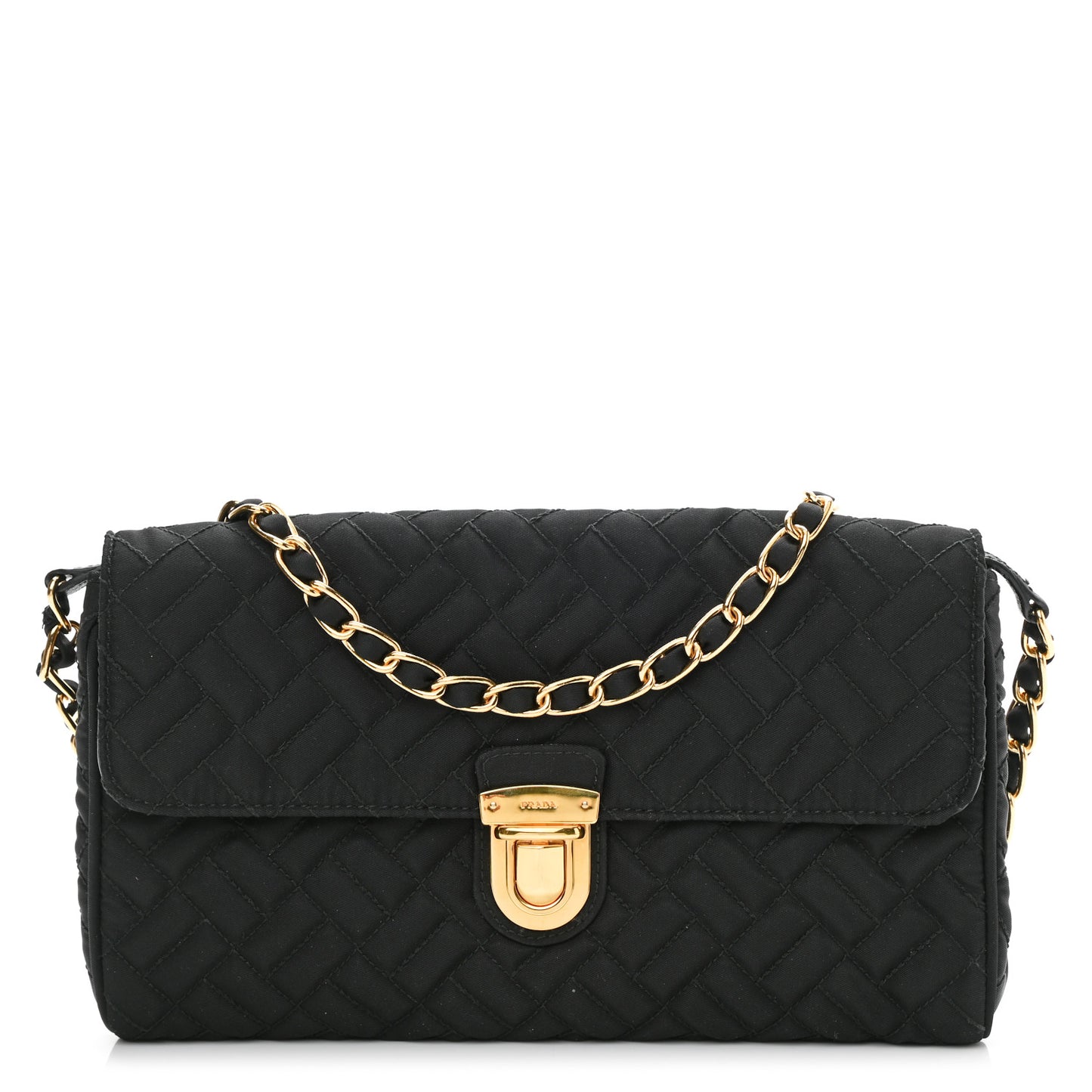 Nylon Tessuto Impuntu Quilted Flap Black