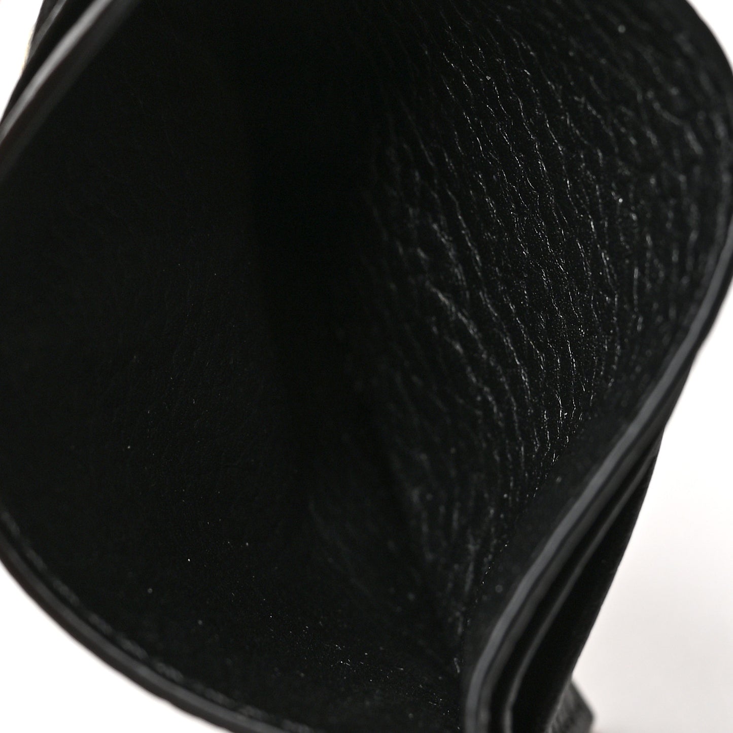 Pebbled Calfskin Rockstud Card Holder Black