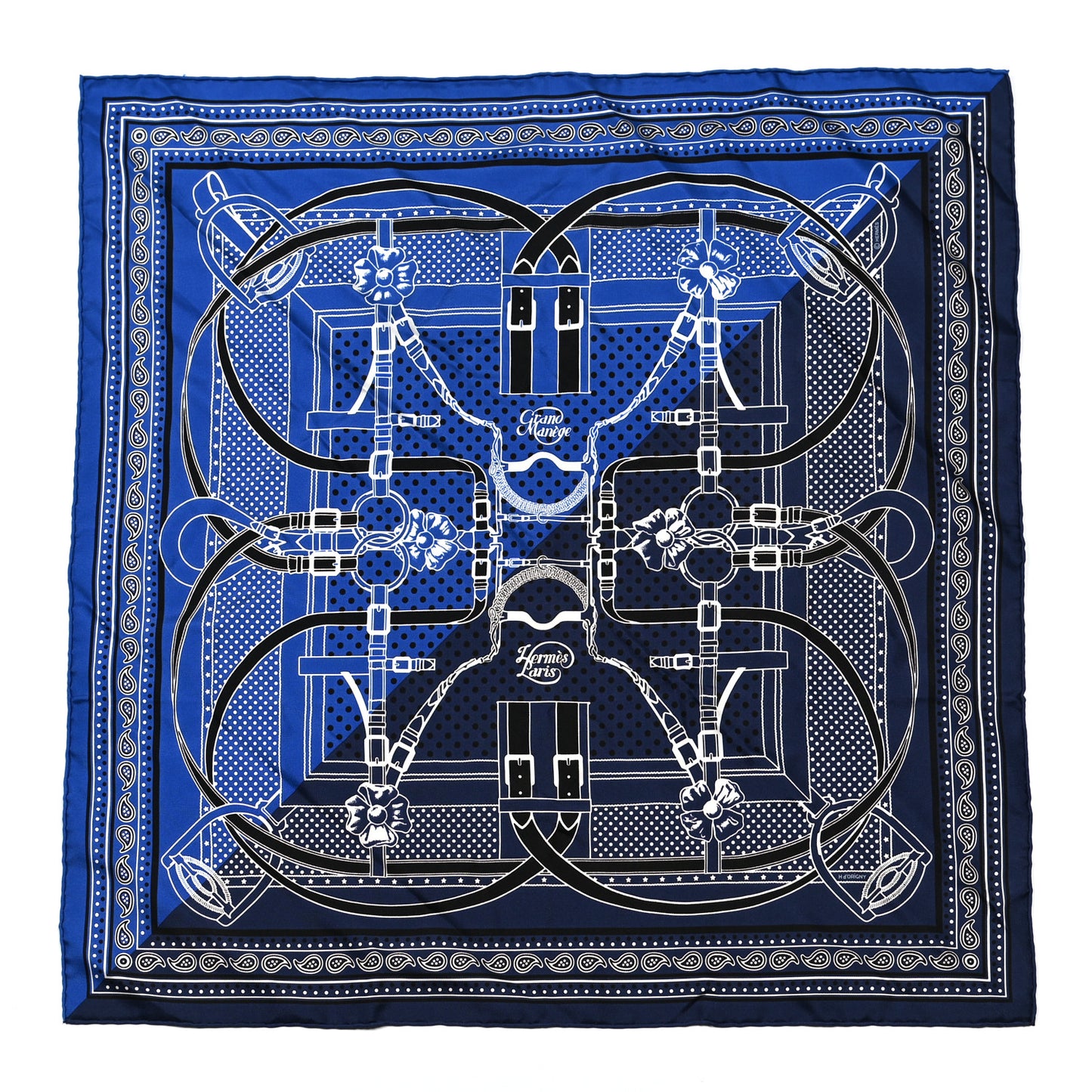 Silk Grand Manege Cut Bandana Love Scarf 70